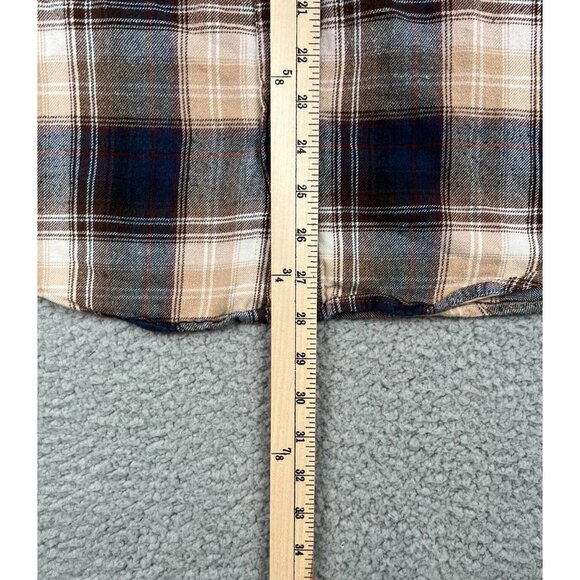 Woolrich Mens Button Up Long Sleeve Flannel Plaid Shirt Large Multicolor - Picture 5 of 9